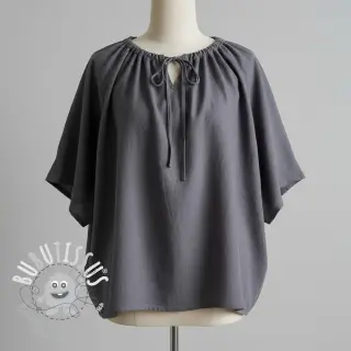 Tissu coton Lin dark grey