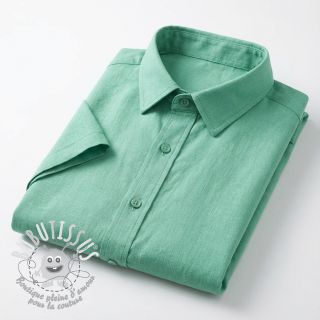 Tissu coton Lin apple green