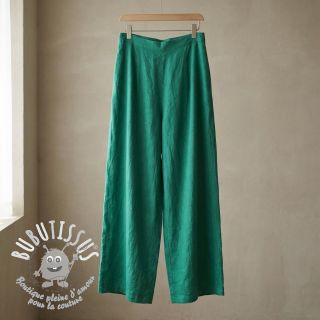 Tissu coton Lin apple green