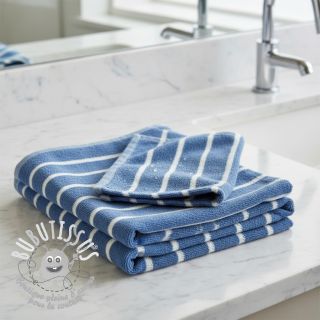 Éponge YARN DYED Stripe BIG light blue