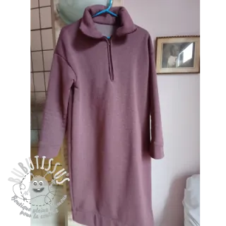 Sweat envers minkee JOGGING aubergine melange
