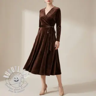  Velours  VELVET STRETCH dark brown