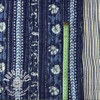 Tissu coton QUILT Gange bleu