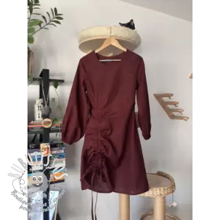 Lin lavé bordeaux