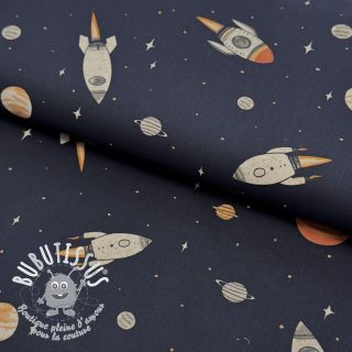 Tissu coton Space digital print