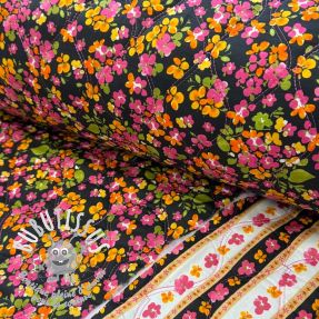 Tissu coton VOILE STEPPED Ophelia flower digital print