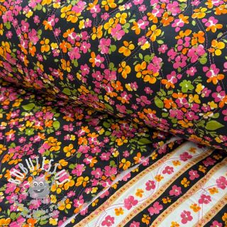 Tissu coton VOILE STEPPED Ophelia flower digital print