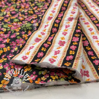 Tissu coton VOILE STEPPED Ophelia flower digital print