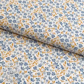 Tissu coton Fine flowers blue
