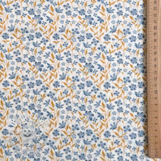 Tissu coton Fine flowers blue
