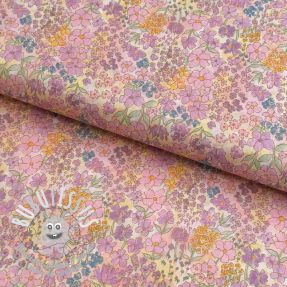 Tissu coton VOILE Small hayppy flowers digital print