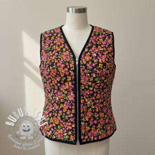 Tissu coton VOILE STEPPED Ophelia flower digital print