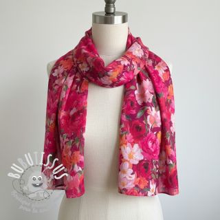 Tissu coton VOILE Tanja flowers digital print