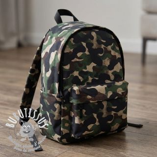 Tissu coton Camouflage green digital print