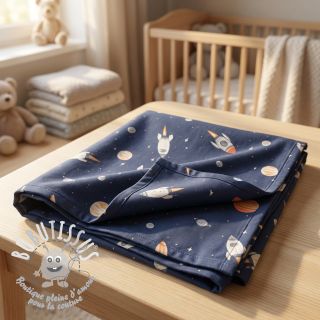 Tissu coton Space digital print