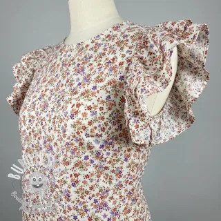 Tissu coton Simie flowers offwhite digital print