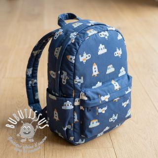 Tissu coton Vehicles navy