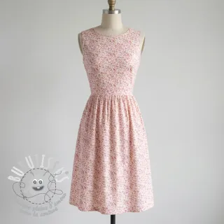 Tissu coton Fine flowers pink