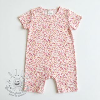 Tissu coton Fine flowers pink