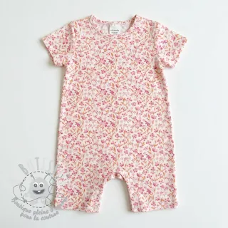 Tissu coton Fine flowers pink
