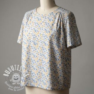 Tissu coton Fine flowers blue