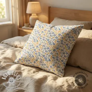 Tissu coton Fine flowers blue