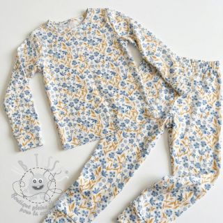 Tissu coton Fine flowers blue