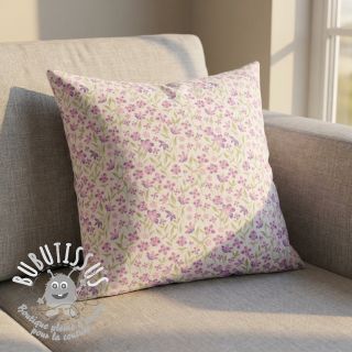 Tissu coton Fine flowers purple