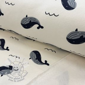 Sweat envers minkee JOGGING Whales ecru