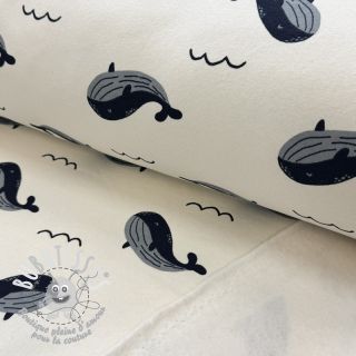 Sweat envers minkee JOGGING Whales ecru