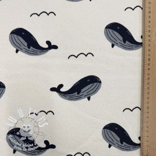 Sweat envers minkee JOGGING Whales ecru