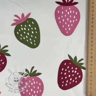 Sweat envers minkee JOGGING Strawberries ecru