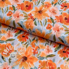 Tissu coton VOILE Sarah flowers digital print
