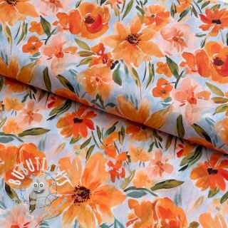 Tissu coton VOILE Sarah flowers digital print