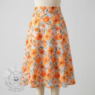 Tissu coton VOILE Sarah flowers digital print