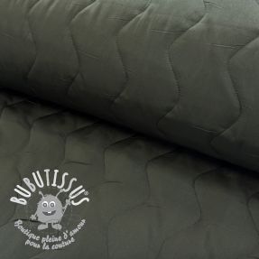 Tissu matelassé ZIG ZAG army green