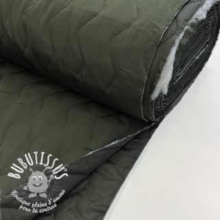 Tissu matelassé ZIG ZAG army green