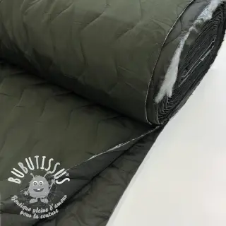Tissu matelassé ZIG ZAG army green