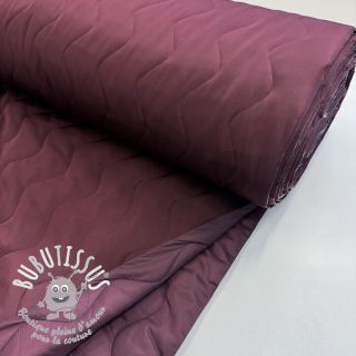 Tissu matelassé ZIG ZAG aubergine