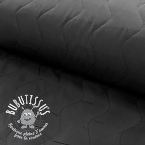 Tissu matelassé ZIG ZAG black