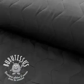Tissu matelassé ZIG ZAG black