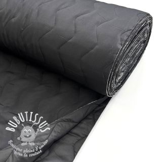 Tissu matelassé ZIG ZAG black