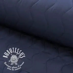 Tissu matelassé ZIG ZAG navy