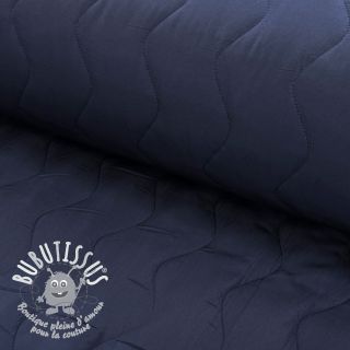 Tissu matelassé ZIG ZAG navy