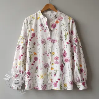 Tissu coton VOILE Emily flowers digital print