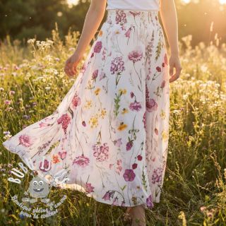 Tissu coton VOILE Emily flowers digital print