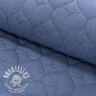 Tissu matelassé DENIM Hearts
