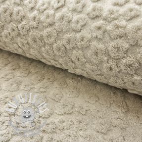 Fleece JACQUARD Flowers ecru