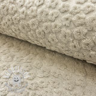 Fleece JACQUARD Flowers ecru