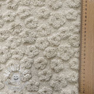 Fleece JACQUARD Flowers ecru